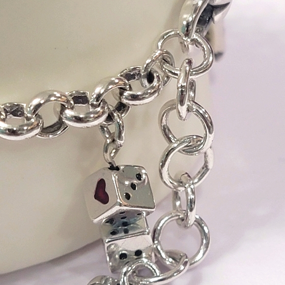 BRIGHTON RETIRED LAS VEGAS NEVADA GAMBLING 6 CHARM BRACELET NWOT - Picture 9 of 12